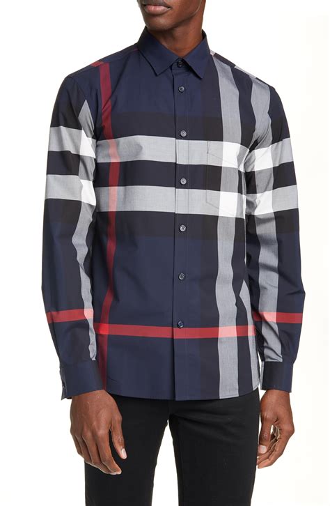 blueberry burberry button up|Burberry button up men's cheap.